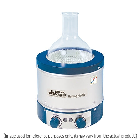 Mantle Heating Stirrer, Al-case, Ambient to 450°C Round Bottom Flask 2 liters 230V