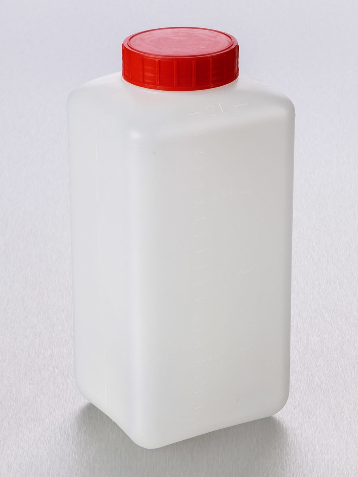 Bottle HDPE Square 2litre Cap Separate (snap lock)