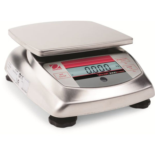 Ohaus Scale, Compact, Rugged, SS, Valor 3000, V31XW6, 6kg readaility 1g