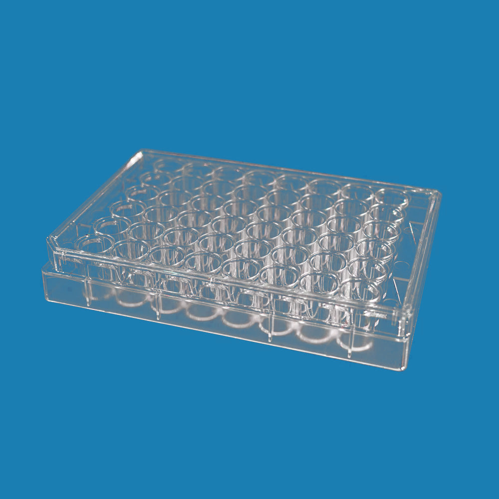 Cell culture plate, 48 wells, flat bottom, TC treated with lid, sterile,  individually packaged