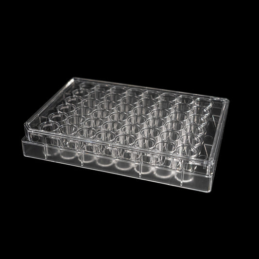 Cell culture plate, 48 wells, flat bottom, TC treated with lid, sterile,  individually packaged