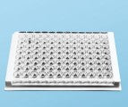 Plate, Elisa, 96 well, 8-strip, PS, protein binding, sterile.