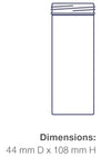 Container only 120mL PP 108mm high x44mm diameter