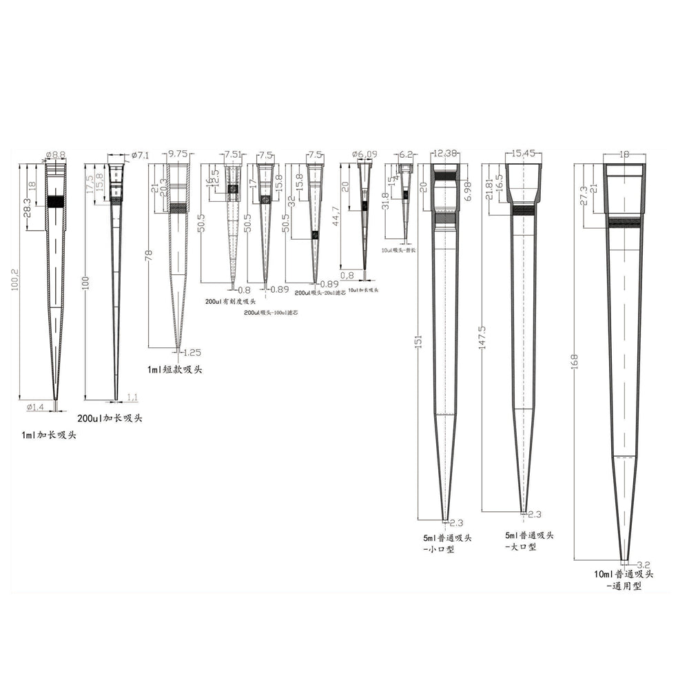 Tips, Filter, 1250µl, X-Long Low Retention, Universal fit, Racked, Sterile