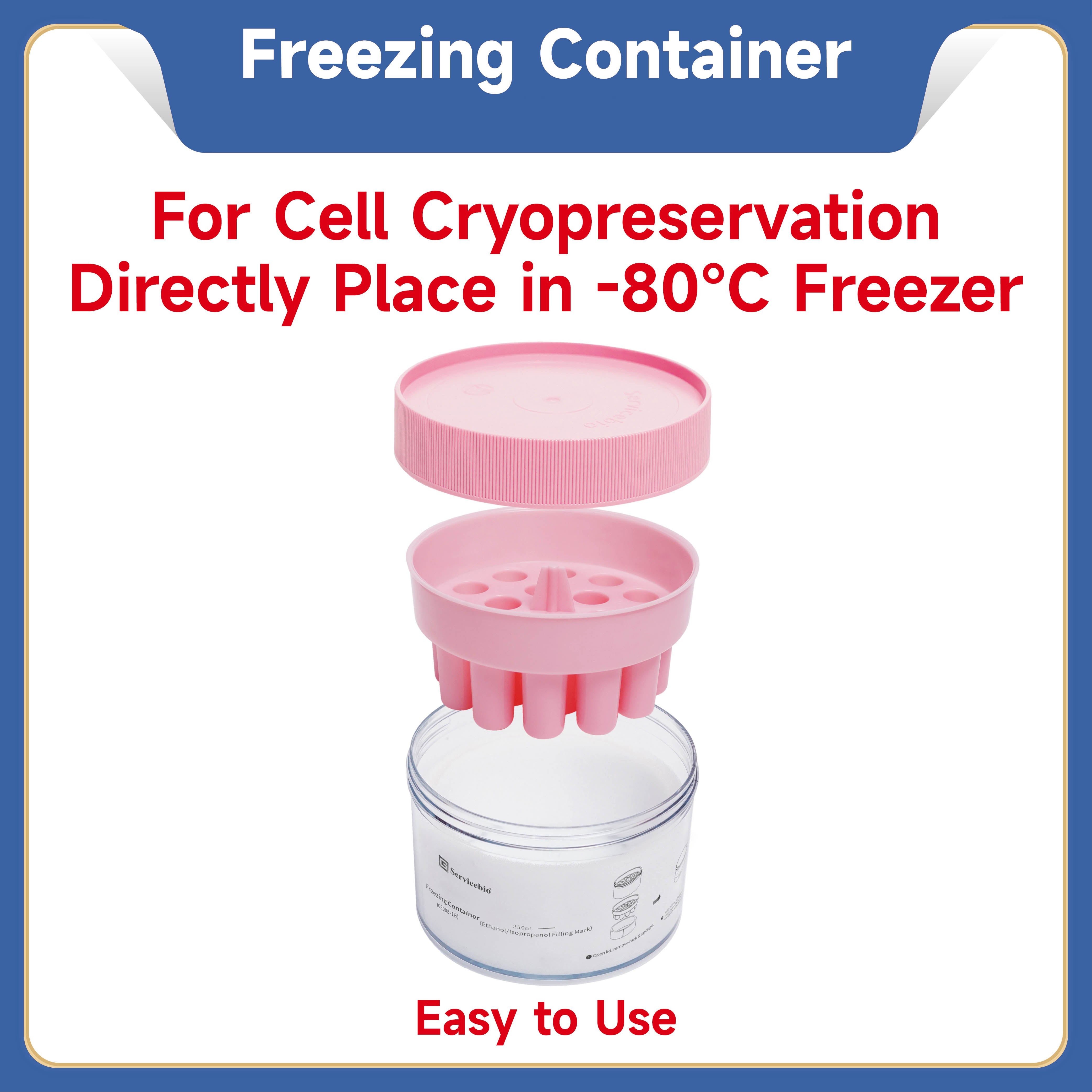 Freezing Container, utilises isopropanol/anhydrous ethanol 18 x 2ml