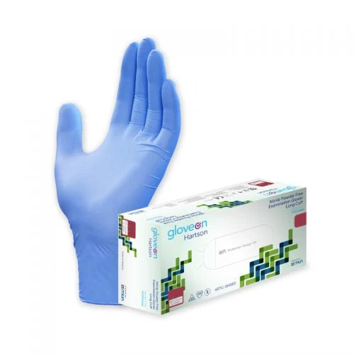 Glove, Nitrile, Hartson, Powder free, LC, Large, 100 Gloves/box (10 boxes/Carton)
