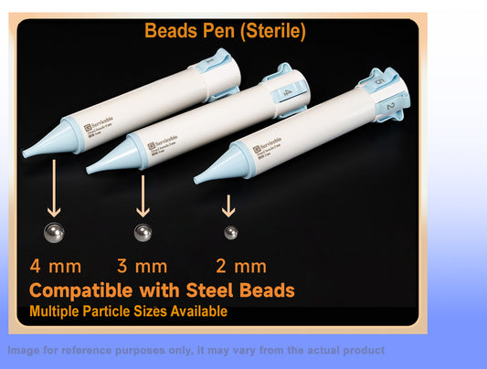 Grinding bead pen, sterile, 4mm steel grinding beads, RNAse free Dispense 2 beads
