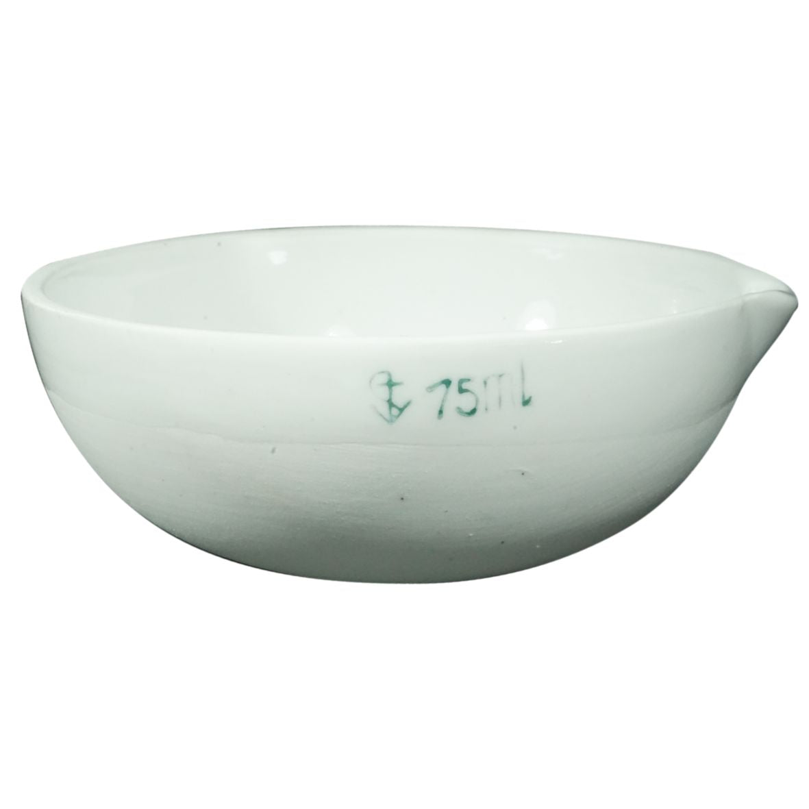 Dish, Porcelain, Round Bottom with Pouring Spout, 75ml, 82mmØ x 32mmH