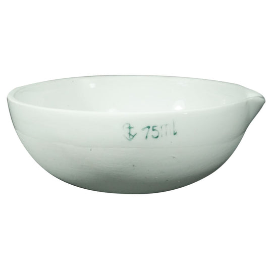 Dish, Porcelain, Round Bottom with Pouring Spout, 75ml, 82mmØ x 32mmH