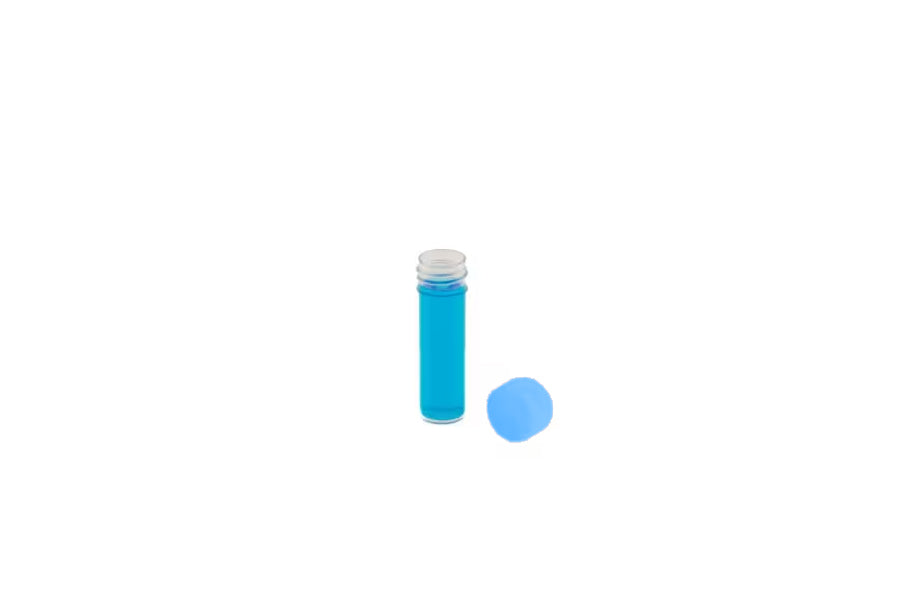 Vial 28mL PP blue PE screwcap