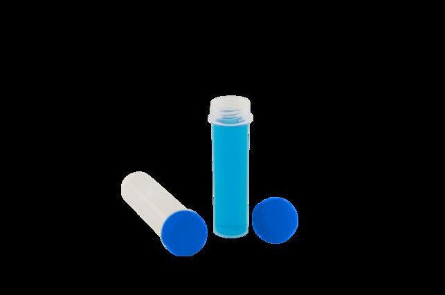 Vial 47mL PP blue PE screw cap