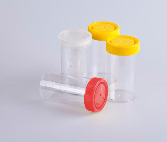 MAXI Container 120mL PP cap red PE sterile