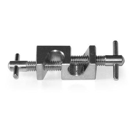 Bosshead fixed right angle Vee groove holds 12.5mm objects Nickel Plated Brass
