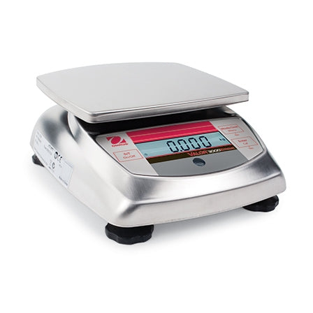 Ohaus Scale, Compact, Rugged, SS Valor 3000, V31XH2, 2kg readability 0.1g