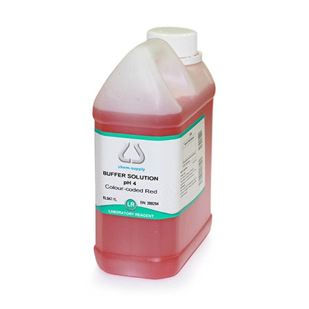 Buffer solution pH 4.0, red