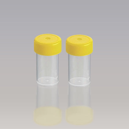 Techno Plas Container 25ml PP yellow Cap GS