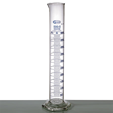 Cylinder Measuring glass 250ml x 2ml class A Blue grad. DIN