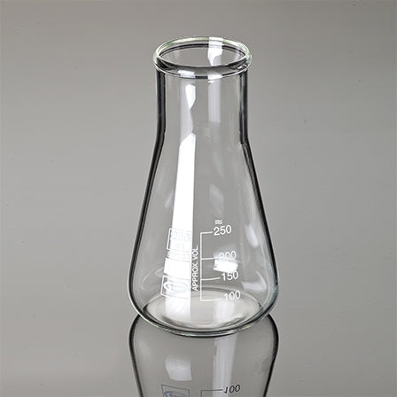 Erlenmeyer Flask glass 250ml Wide neck with graduation