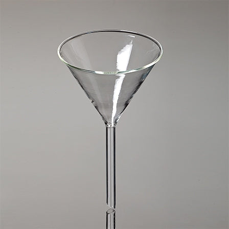 Funnel glass 50mm 60° angle with stem Borosilicate