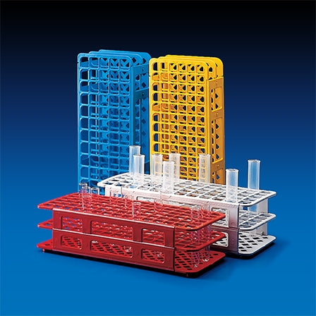 Rack Test Tube, PP, 40 place x 20mm, Red