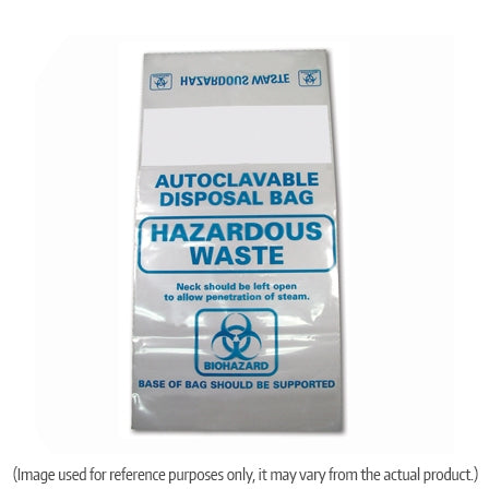 Bag autoclave, large with Biohazard label, 61 x 81cm, 200/box