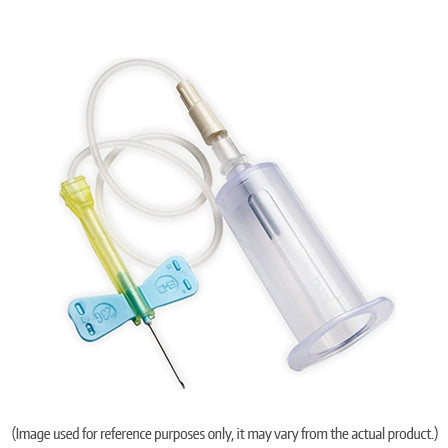 Wingset, 21 G x 0.75mm, 12 mm tubing Safety-Lock/Vacutainer Blood Collection set with attached holder