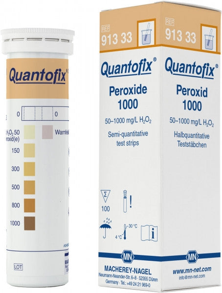 Peroxide Test strips (0-50-150-300-500-800-1000 mg/L)