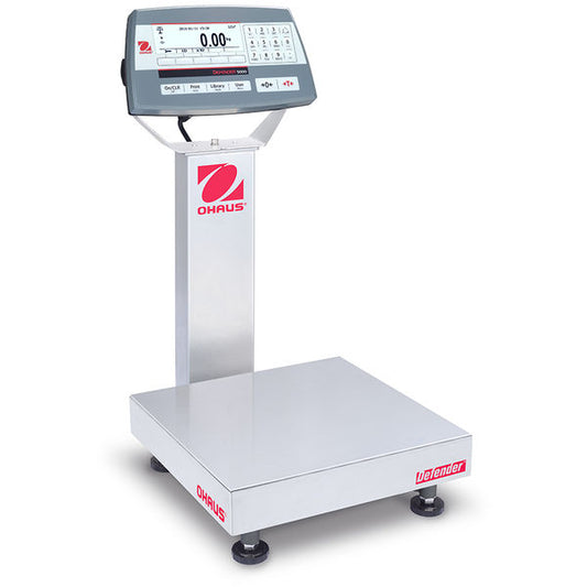 Ohaus Scale, Industrial, Defender 5000, D52P6RQDR1,  3 to 6kg, readability 1-2g Trade 305 x 305mm platform